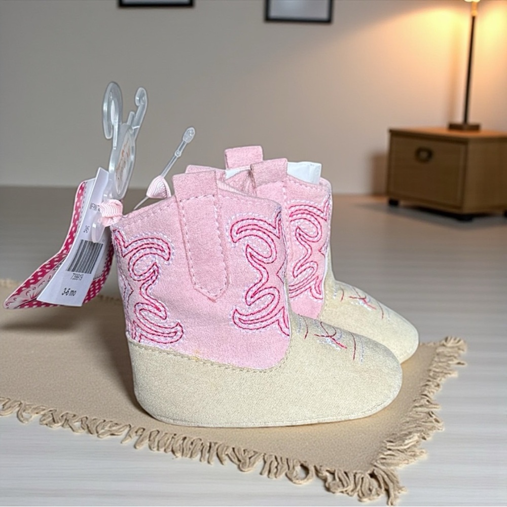 NWT - Stepping Stones Baby Cowgirl Boots – Size 3-6 Months 🤠💗
